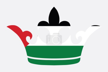 Crown flag of Palestine, A Man holding The Palestine Flag, Flag of Palestine, original and simple Palestine flag, vector illustration of Palestine flag