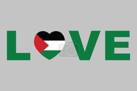 Liebe zu Palästina, Ein Mann mit Palästinenserfahne, Palästinenserfahne, originelle und einfache Palästinenserfahne, Vektorillustration der Palästinenserfahne