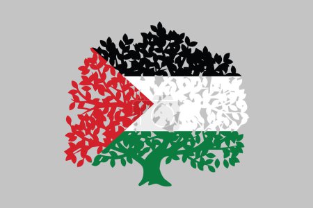 Tree flag of Palestine, A Man holding The Palestine Flag, Flag of Palestine, original and simple Palestine flag, vector illustration of Palestine flag