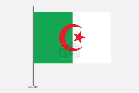 Flagge Algeriens, originelle und einfache algerische Flagge, Vektordarstellung der algerischen Flagge