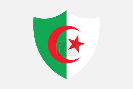Flag of Algeria, original and simple Algeria flag, vector illustration of Algeria flag