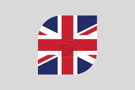 United Kingdom flag sign, The British flag, the UK flag, United Kingdom sign, United Kingdom British Flag, national flag of Great Britain, Flag of United Kingdom, Colorful, Standard color, Vector illustration