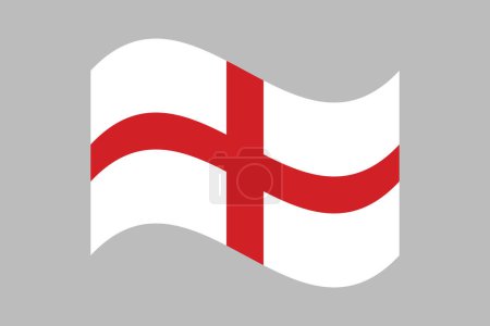 Drapeau de l'Angleterre, Le drapeau de l'Angleterre, Illustration vectorielle du drapeau national de l'Angleterre, Drapeaux croisés de l'Angleterre, Couleur standard