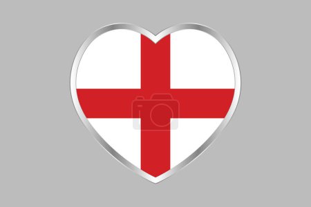 Signal drapeau Angleterre, Le drapeau de l'Angleterre, Illustration vectorielle du drapeau national Angleterre, Drapeaux croisés Angleterre, Couleur standard
