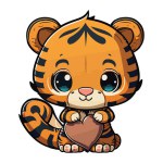 Tiger Valentine Vector Illustration