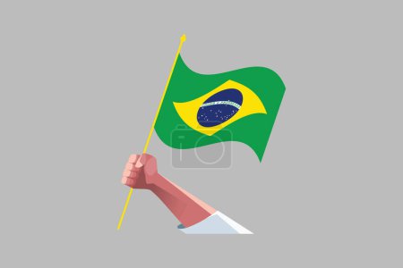 Ilustración de Bandera de Brasil, Bandera de Brasil, EPS Vector Illustration, Bandera de la República Federativa de Brasil, Ilustración de la bandera de Brasil - Imagen libre de derechos