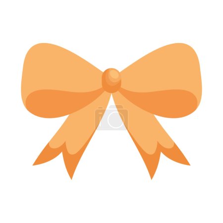 Illustration for Yellow bow icon on white background - Royalty Free Image
