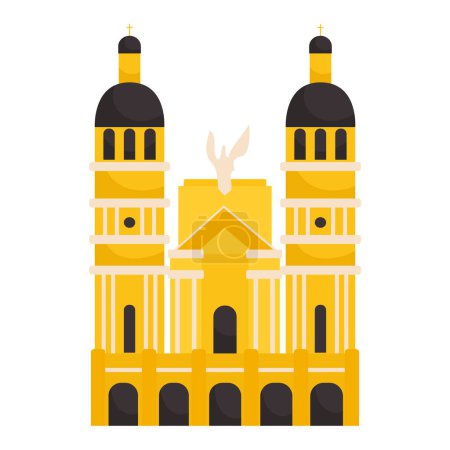 Illustration for Church building icon on white background - Royalty Free Image