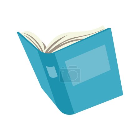 Téléchargez les illustrations : Conception de livre bleu sur blanc - en licence libre de droit