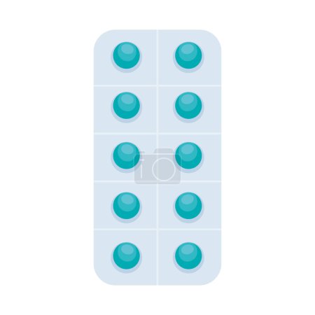 Illustration for Pills in push blister icon - Royalty Free Image
