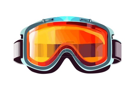Ilustración de Naranja gafas de esquí deporte equipo icono - Imagen libre de derechos