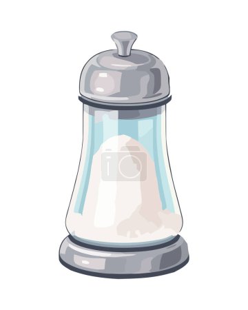 Ilustración de Agitador de sal con icono de tapa aislado - Imagen libre de derechos