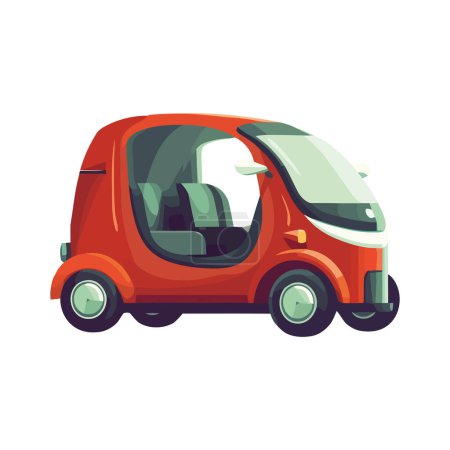 Illustration for Mini car transport modern icon isolated - Royalty Free Image