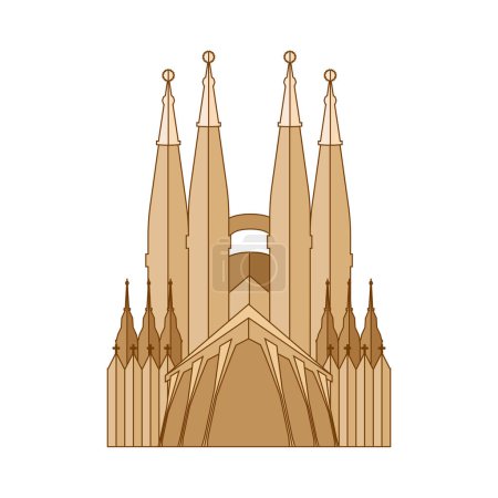 Illustration for Holy family basilica vector isolated - Royalty Free Image