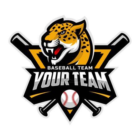 Téléchargez les photos : Leopards mascot for baseball team logo. Vector Illustration. - en image libre de droit