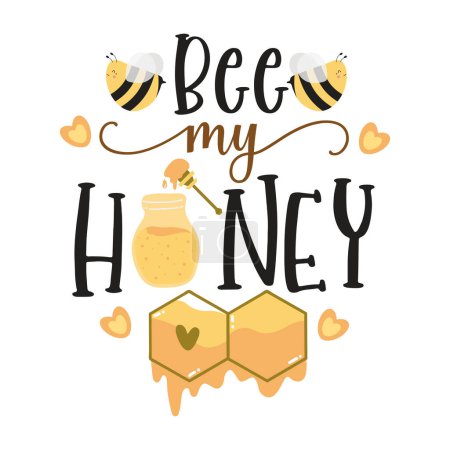 Téléchargez les illustrations : Citations d'abeilles Illustration. Motivationnel Inspirationnel Citations Conception avec des abeilles Illustration. - en licence libre de droit