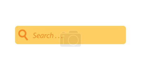 Ilustración de Barra de búsqueda de interfaz de usuario, diseño y sitio web. Buscar dirección y barra de navegación icono. Plantillas para sitios web y aplicaciones - Imagen libre de derechos