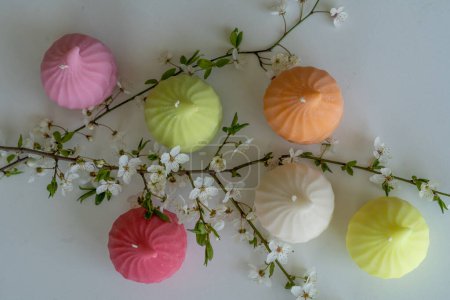 Zefir shaped colorful soy wax candles
