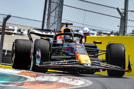 Photo for Miami, Florida, USA. 04/07 May 2023. F1 World Championship. F1 Grand Prix of Miami. #1, Max VERSTAPPEN, NDL, Oracle Red Bull Racing RB19 Honda RBPT. - Royalty Free Image