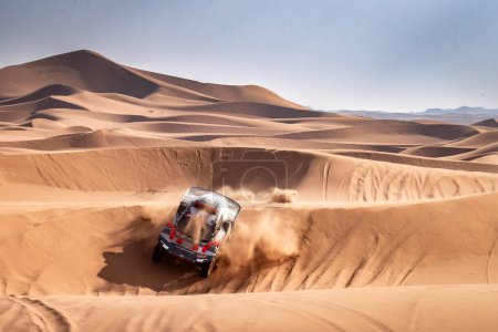 Photo for Yanbu, Saudi Arabia. 05-19 Jenuary 2024. 46 Rally Dakar. #204, Carlos Sainz  Lucas Cruz, Audi RS Q e-tron, Team Audi Sport, in the dunes. - Royalty Free Image