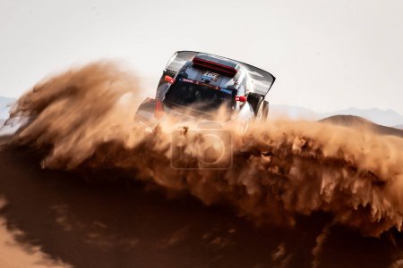 Photo for Yanbu, Saudi Arabia. 05-19 Jenuary 2024. 46 Rally Dakar. #207, Mattias Ekstrom  Emil Bergkvist, Audi RS Q e-tron, Team Audi Sport, in the dunes. - Royalty Free Image