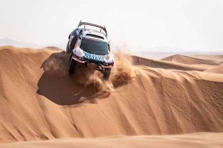 Photo for Yanbu, Saudi Arabia. 05-19 Jenuary 2024. 46 Rally Dakar. #200, Nasser Al-Attiyah - Mathieu Baumel, Prodrive Hunter, Nasser Racing, in the dunes. - Royalty Free Image