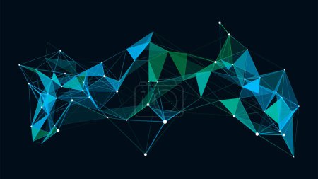 Photo for Network connection structure. Digital background with dots and lines. Big data visualization. Vector illustration. - Royalty Free Image