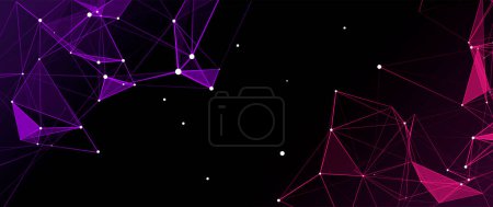 Photo for Network connection structure. Digital background with dots and lines. Big data visualization. Vector illustration. - Royalty Free Image