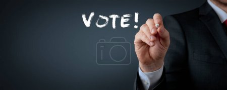 Photo for Voting and election concept. Making the right decision - Royalty Free Image
