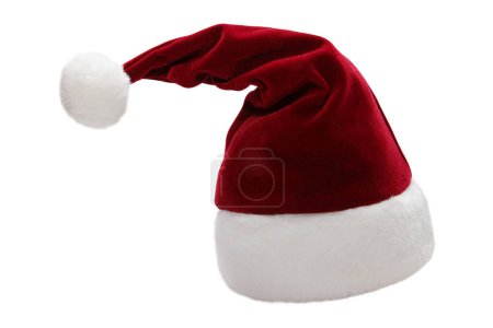 Téléchargez les photos : Chapeau de Père Noël. Déguisement. Joyeux Noël concept carte de voeux - en image libre de droit