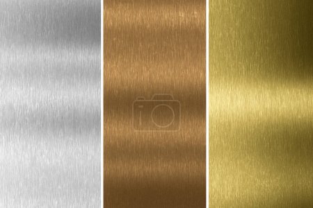 Photo for Aluminum, bronze and brass stitched textures. 3d rendering - Royalty Free Image