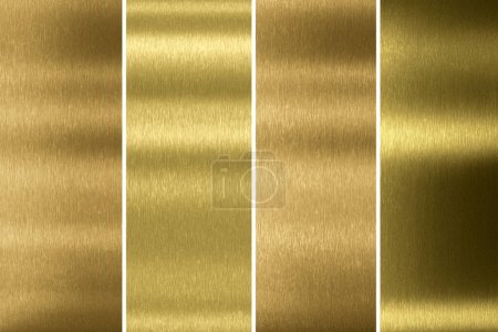 Photo for Golden industrial background and stainless steel texture. 3d rendering - Royalty Free Image