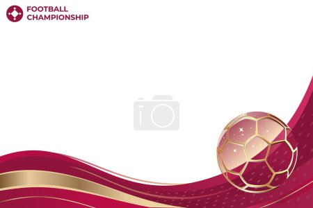 Ilustración de Fondo de fútbol para el campeonato de fútbol 2022. Fondo del campeonato de fútbol para banner, volante, campeonato de fútbol de póster 2022 - Imagen libre de derechos