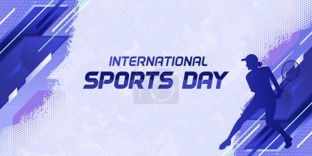 Sports Contexte vecteur. Illustration de la Journée internationale du sport, conception graphique pour la décoration de certificats-cadeaux, bannières et gabarits de flyer