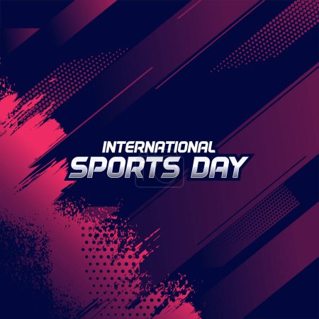 Sports Background Vector. International Sports Day Illustration, Graphic Design for the decoration of gift certificates, banners, and flyer template