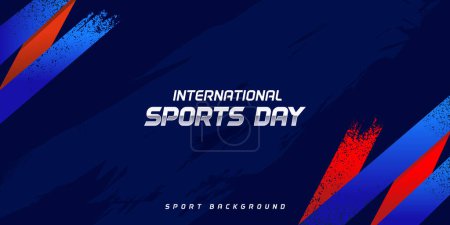 Sport Hintergrund Vektor. Illustration zum Internationalen Tag des Sports, Grafikdesign für die Dekoration von Gutscheinen, Bannern und Flyer-Vorlagen