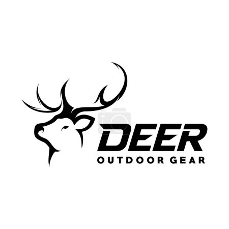 Deer Logo Template Vector. Deer Outdoor gear logo design Illustration vector