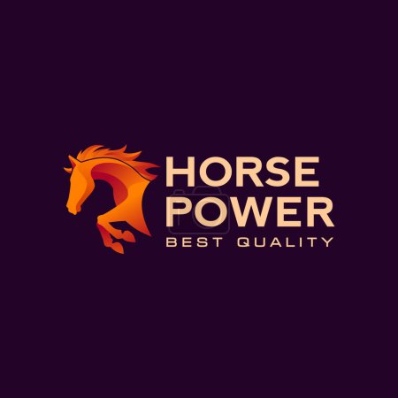 Illustration for Horse logo design template. Race horse logo design inspiration vector - Royalty Free Image