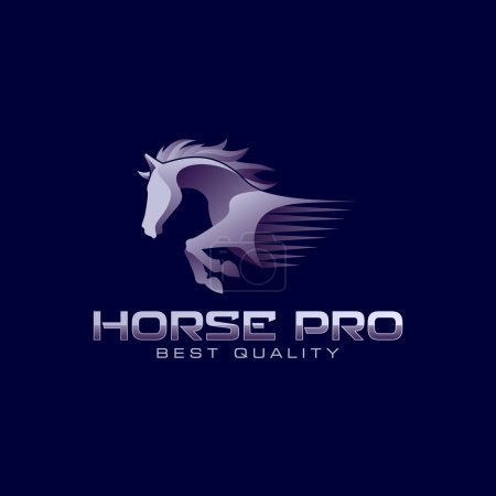 Illustration for Horse logo design template. Race horse logo design inspiration vector - Royalty Free Image