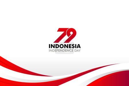 Indonesia Independence Day Banner. Anniversary 79th of Republic of Indonesia Independence day banner background