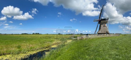 Photo for Panorama from a smock mill in Rinsumageast, Friesland, Netherlands - Royalty Free Image