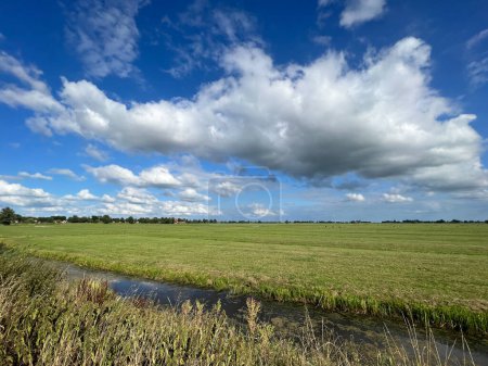 Téléchargez les photos : Terres agricoles entre IJlst en Sneek en Frise Pays-Bas - en image libre de droit