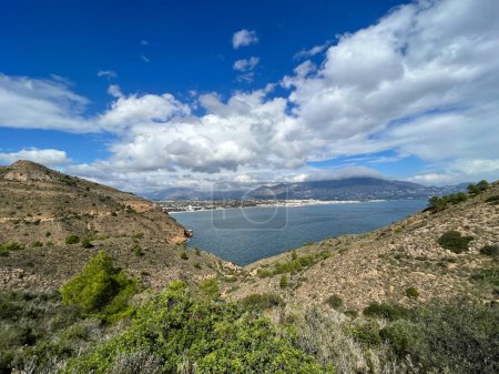 Photo for View from a hiking path around the viewpoint of Faro del Albir in Spain - Royalty Free Image
