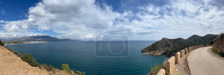 Photo for Panorama from a path at Parque Natural Serra Gelada around Faro del Albir in Spain - Royalty Free Image