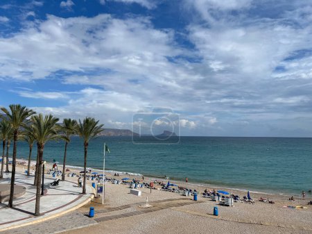 Photo for Boulevard and beach in Albir Spain - Royalty Free Image