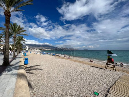 Photo for Boulevard and beach in Albir Spain - Royalty Free Image