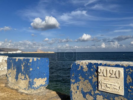 Photo for Art object at the coast of Altea in Spain - Royalty Free Image