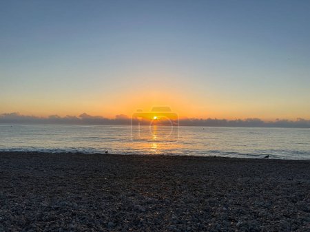 Photo for Sunrise on the beach in Albir Spain - Royalty Free Image