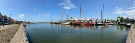 Panorama vom Hafen von Stavoren in Friesland die Niederlande