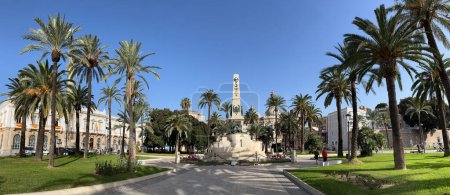Photo for Panorama from the monument to the Heroes of Santiago de Cuba and Cavite in Cartagena Spain - Royalty Free Image